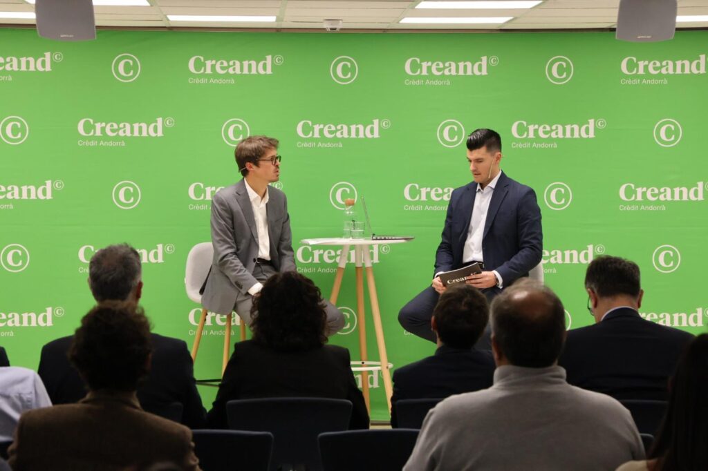 Un moment de la conferència 'Descobreix el private equity: la clau per diversificar les teves inversions' de Creand Crèdit Andorrà.
