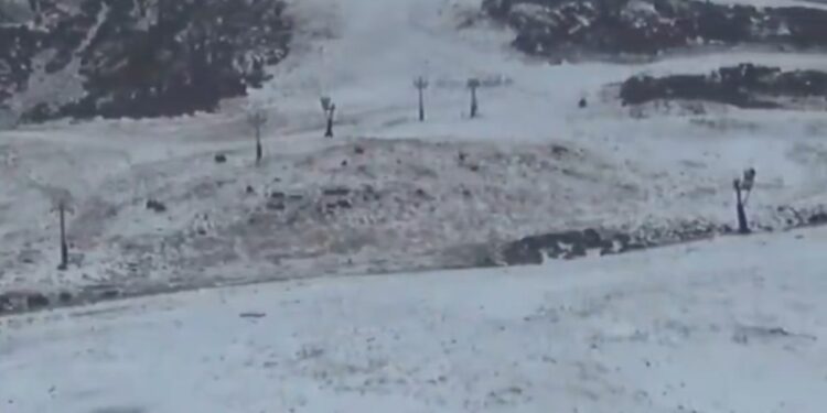 La fotografia mostra l'estat de l'estació d'esquí d'Ordino Arcalís