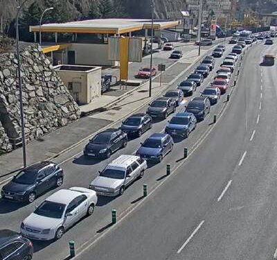 Cues a la frontera sud i d’entrada a Soldeu, Canillo, Encamp i la Massana en sentit sud
