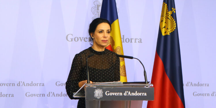 La ministra d'Exteriors de Liechtenstein Dominique Hasler. Foto: ANA.