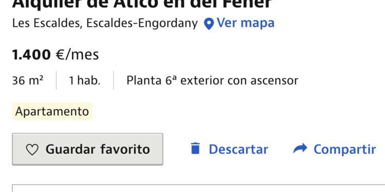Imatge de l'oferta de la Immobiliària. Foto: Idealista.