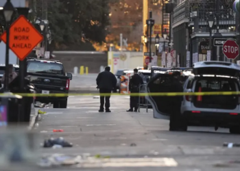 Carrer Bourbon després de l'atropellament.