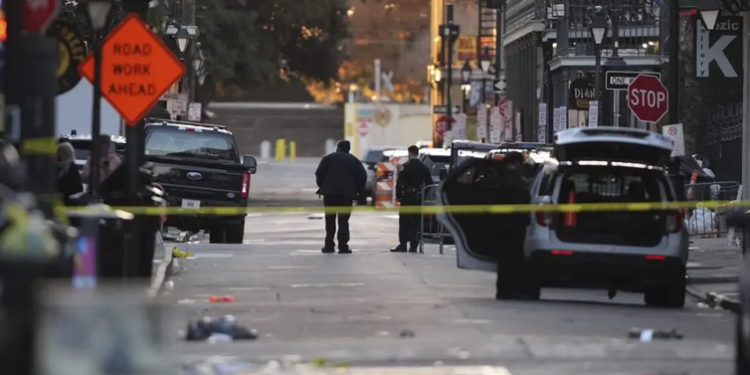 Carrer Bourbon després de l'atropellament.