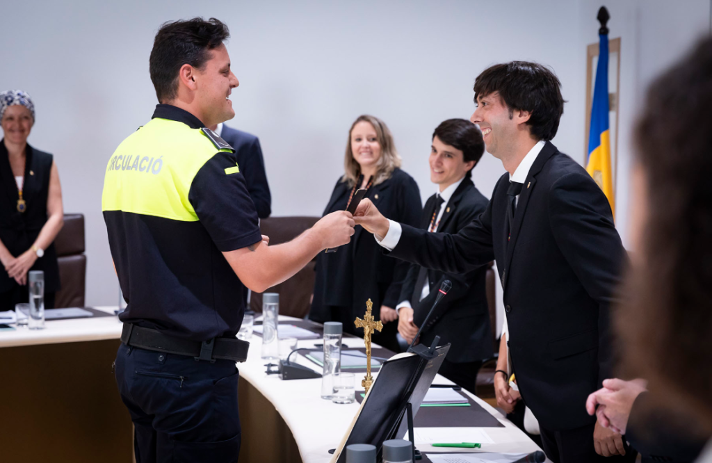 Un dels darrers juraments d'agents de circulació d'Andorra la Vella.