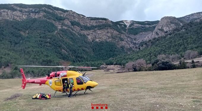 Rescat dels bombers a Cabó. Foto: Bombers.