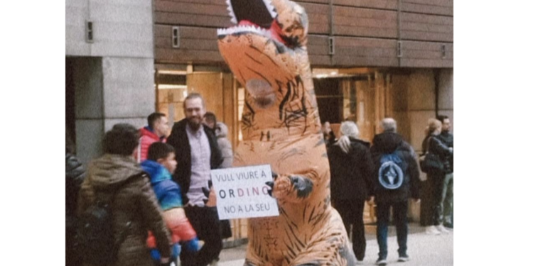 Imatrge de la manifestació per l'habitatge. Foto: Xarxes.