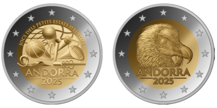 Monedes d'euro andorranes del 2025.