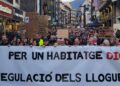 El recompte final de la manifestació de l’habitatge es fixa en 750 persones