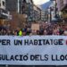 El recompte final de la manifestació de l’habitatge es fixa en 750 persones
