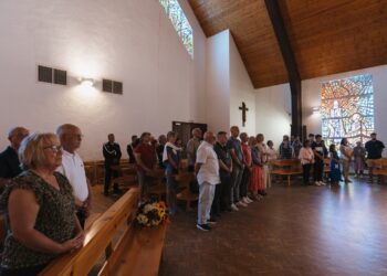 Un moment de la missa de sant Pere al Pas de la Casa. Foto: Comú d'Encamp.