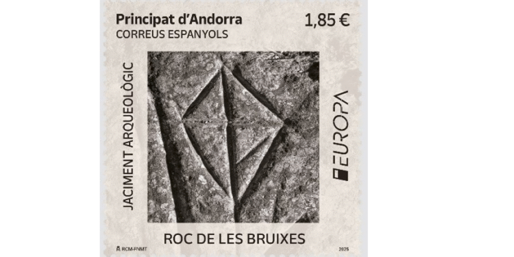 Nou segell de Correos dedicat al jaciment arqueològic del Roc de les Bruixes
