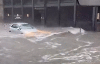 Inundació a la Baixada del Molí.