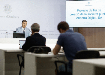 Roda de premsa relativa al projecte de llei de creació de la societat pública Andorra Digital, SA.