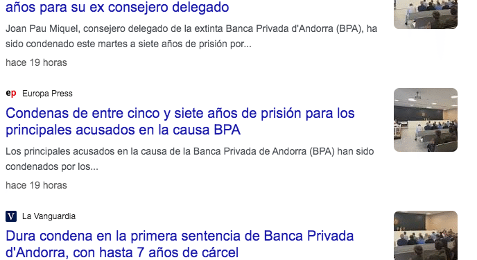 Gran repercussió internacional per les 18 condemnes del cas BPA