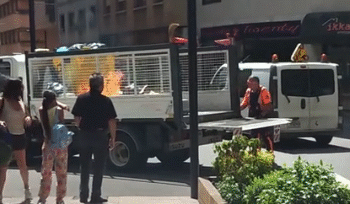 El vídeo d’un camió en flames a Andorra la Vella