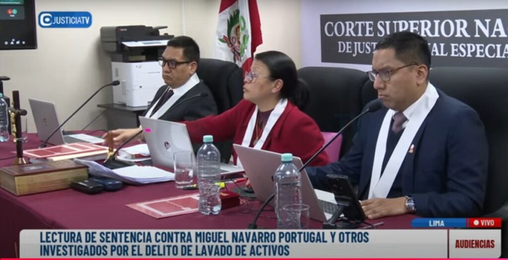 Moment de lectura de la sentència. Foto: Comercio de Perú
