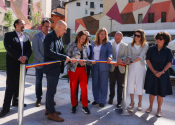 El conseller comunal David Pérez, darrere els cònsols, en un acte recent.