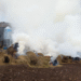 Fum provocat per l'incendi a Ribera d'Urgellet.