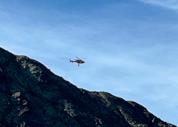 Imatge de l'helicòpter de rescat.
