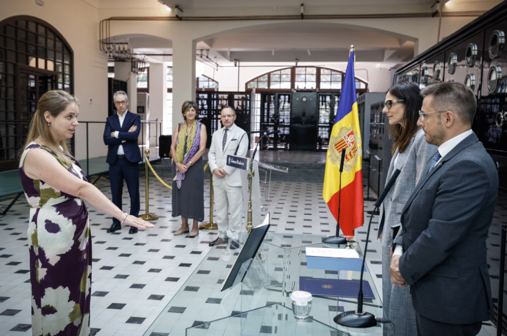 La nova notària, Mònica Mirabet, durant l'acte de possessió del càrrec.