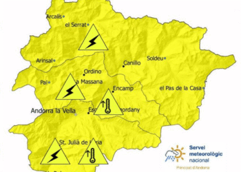 Avís groc per fortes tempestes a la tarda