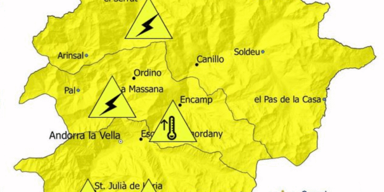 Avís groc per fortes tempestes a la tarda