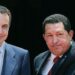 José Luis Rodríguez Zapatero y el difunto Hugo Chávez. Foto: EFE.