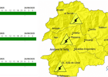 Avís groc per tempestes.