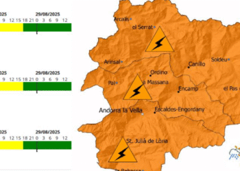 Avís taronja i avís groc per tempestes.