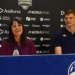 La ministra de Cultura, Joventut i Esports, Mònica Bonell, durant la presentació del nou jugador del MoraBanc Andorra, Artem Pustovyi.