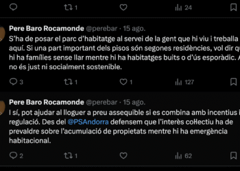 El tuit de Pere Baró. Font: Tuiter.