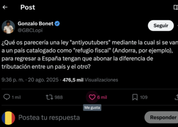 Un post amb la petició d'una llei antiyoutubers ja té mig milió de visualitzacions. Foto: X.