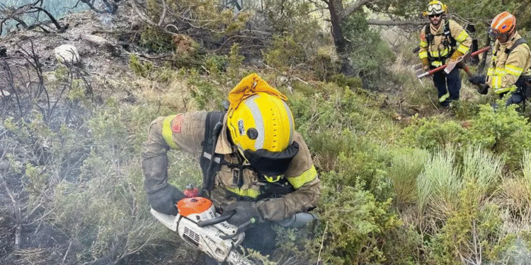 Un llamp provoca un incendi a Alins que ha cremat 8.000 m²