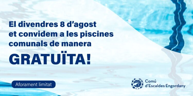 Aquest divendres l’accés a les piscines comunals d’Escaldes serà gratuït