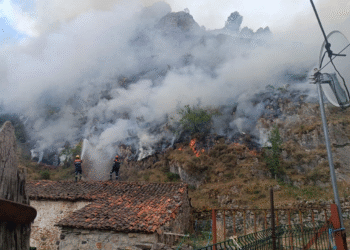 Bombers d'Andorra als incendis d'Astúries.