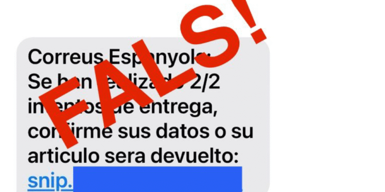 SMS fraudulent suplantant Correus.