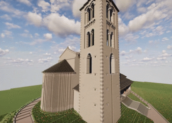 Sant Joan de Caselles a Minecraft.