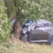 Un dels vehicles accidentats a Oliana.