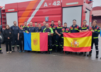 La dotació dels bombers que s'ha desplaçat fins a Astúries.