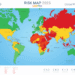 El mapa de riscos per als viatgers LGTBIQ+ publicat per A3M.