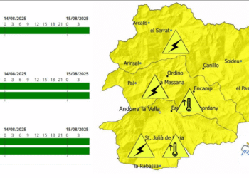 Avís groc per tempestes amb calamarsa a la tarda
