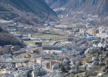 Imatge aèria d'Andorra la Vella.Foto: Arxiu.