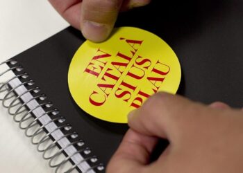 Campanya per l'ús del català. Foto: ANA.