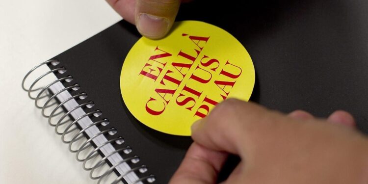Campanya per l'ús del català. Foto: ANA.