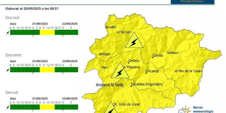 Imatge de la previsió. Foto: SMN.