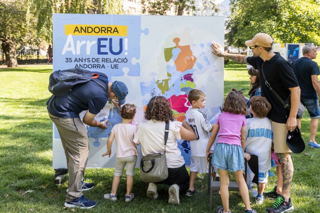 Un moment de les activitats infantils d'Andorra ArrEU!. Foto: SFGA.