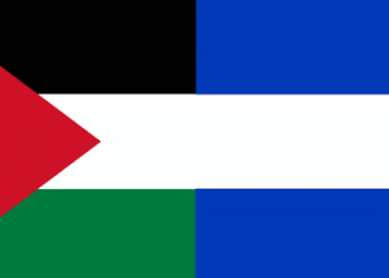 Banderes de Palestina i Israel.