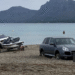 Els tres vehicles encallats. Foto: UH.