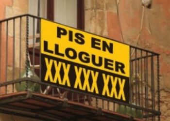 Cartell de pis en lloguer. Foto: Arxiu.