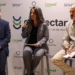 El director de Sostenibilitat de Creand Crèdit Andorrà, Martí Alay; la cap de departament de recursos humans de SETAP365 i presidenta de Connectand, Ana Sánchez; i el director de Serveis Tècnics de Caldea, Gerard Estrella, durant la presentació del projecte Connectand.
